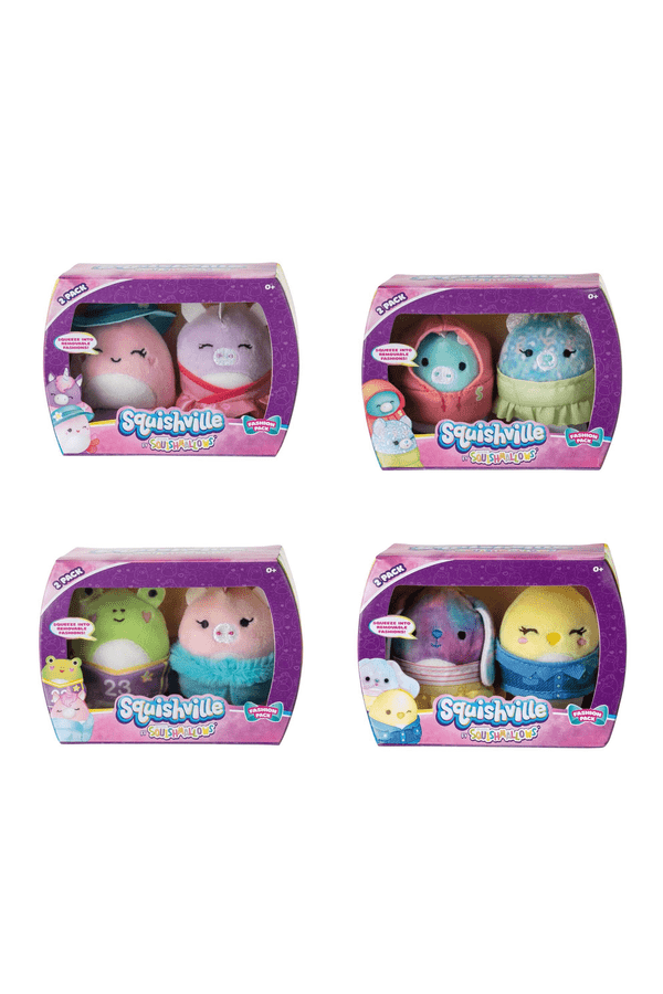 SQUISHMALLOWS SQUISHVILLE - Mini Plush (Squishville Mini Squishmallow 2 Pack)(Asst) - Collectible Madness