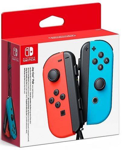 SWI Nintendo Switch Joy-Con Pair Controller - Neon Red/Neon Light Blue - Collectible Madness
