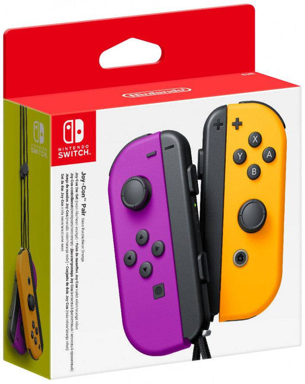 SWI Nintendo Switch Joy-Con Pair Controller - Neon Purple/Neon Orange - Collectible Madness