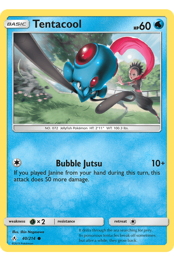 040 / 214 Tentacool - Common Reverse Holo - Collectible Madness