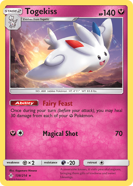 138 / 214 Togekiss - Rare Holo Reverse Holo - Collectible Madness