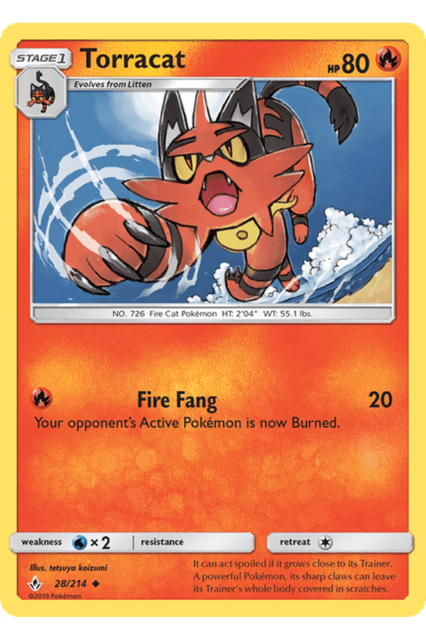 028 / 214 Torracat - Uncommon - Collectible Madness