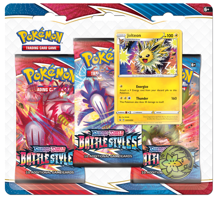 Pokemon - TCG - Battle Styles Three Pack Booster Blister - Collectible Madness
