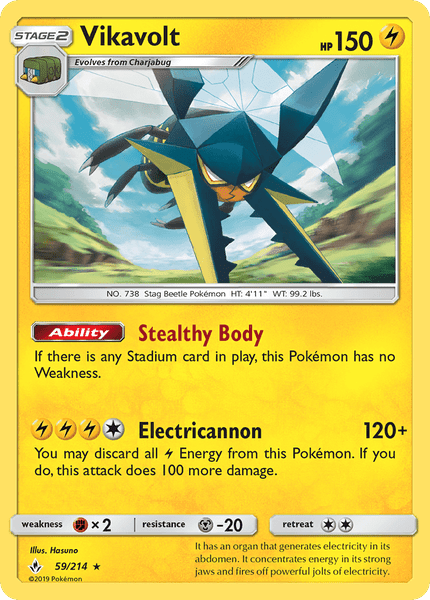 059 / 214 Vikavolt - Rare Holo - Collectible Madness