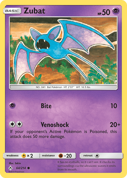 064 / 214 Zubat - Common - Collectible Madness